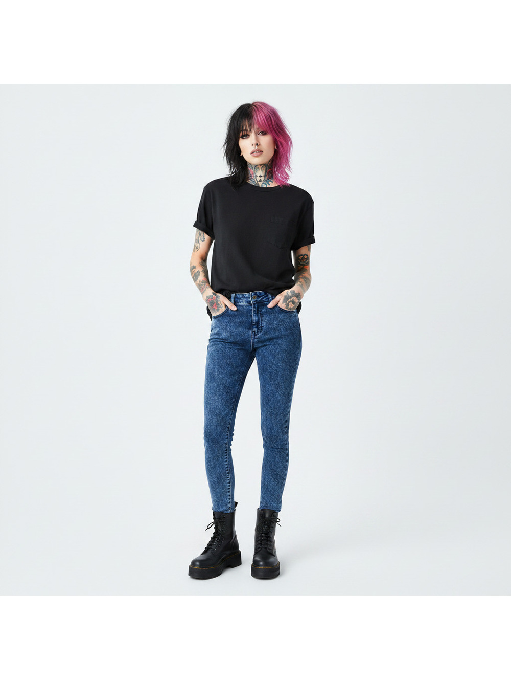 Tripp NYC Distressed Wash Jeggings 100% Cotton Size Small